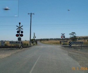 UFO Photographed Over Railroad Crossing - Whittlesea, Melbourne, Australia